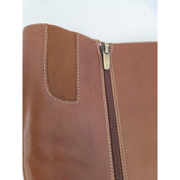 Anne Klein Akmead Camel Brown Knee High Heel Riding Boot Stretch Calf Sz 7.5 M - Picture 8 of 10